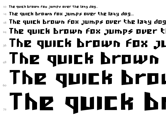 SF Junk Culture font waterfall